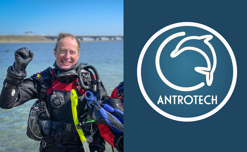 Claus Hamsjæl efter bestået dykkerinstruktøreksamen